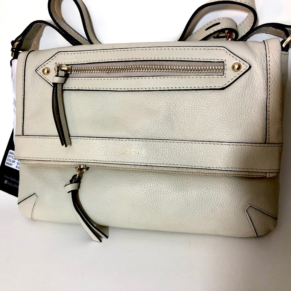LODIS LEATHER DARIA FOLD OVER CROSSBODY NWT $148.00